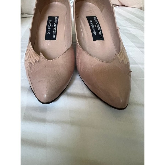 Vintage Stuart Weitzman for Martinique Mauve Snake Leather Pumps  7.5 - Picture 8 of 9